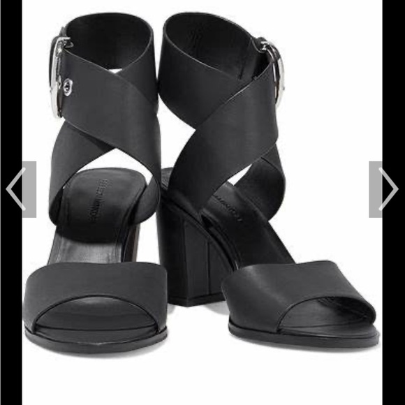 Rebecca Minkoff black stacked heel sandals - Picture 2 of 7